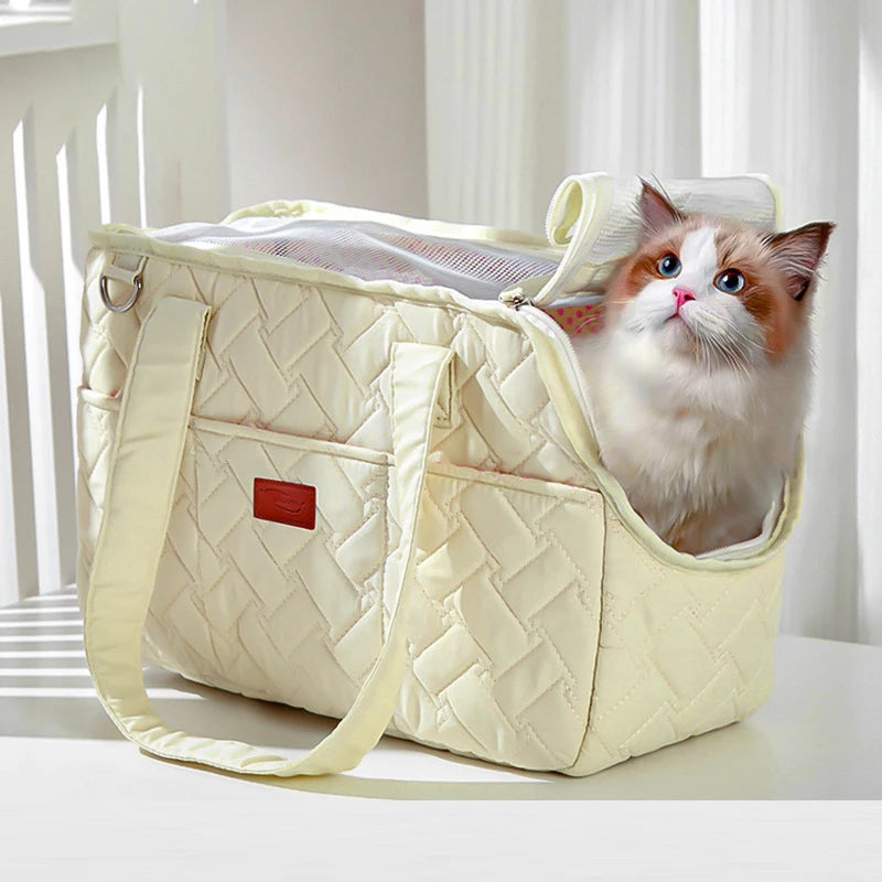 Portable Breathable Cat Carrier Bag – Escape-Proof, Multi-Function, Large-Capacity Crossbody Pet Travel Bag
