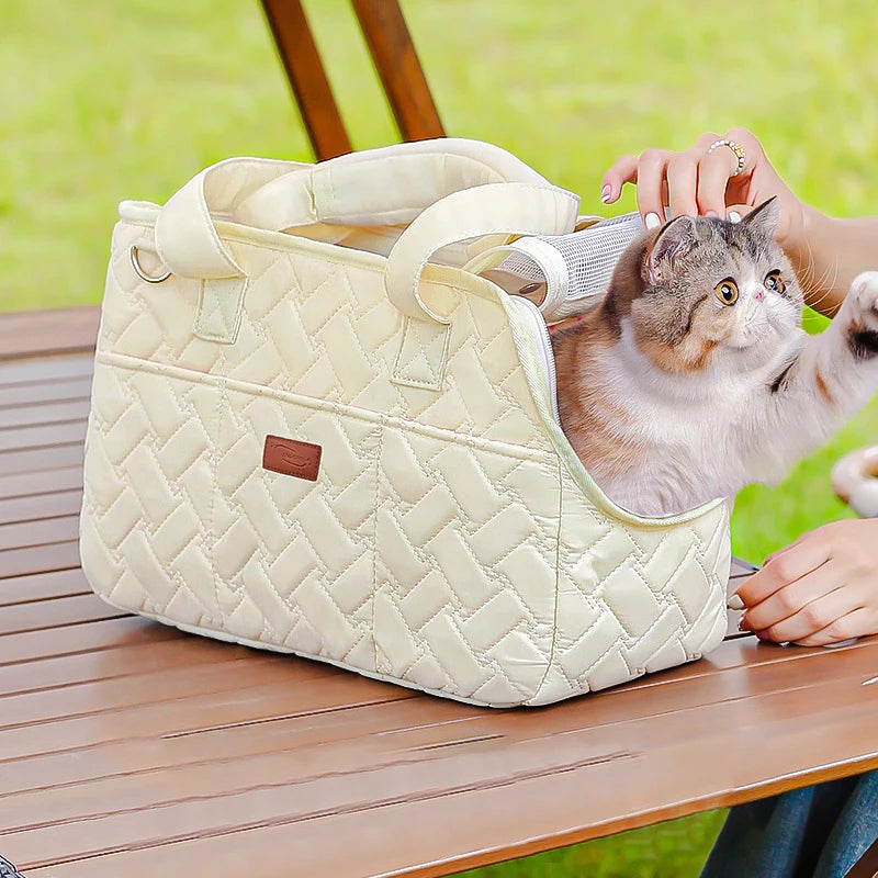 Portable Breathable Cat Carrier Bag – Escape-Proof, Multi-Function, Large-Capacity Crossbody Pet Travel Bag